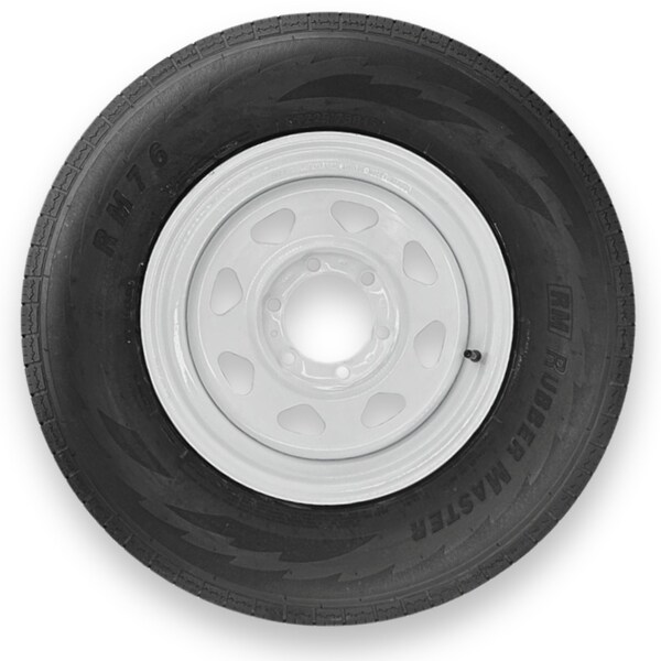 Rubbermaster - Steel Master Rubbermaster ST225/75R15 8 Ply Highway Rib Tire and 6 on 5.5 Eight Spoke Wheel Assembly 599334 - main